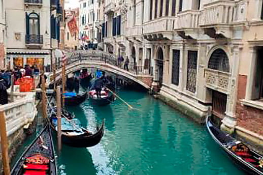 The famous canals of Venice